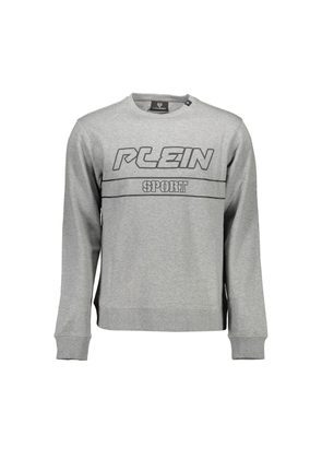 Gray Cotton Men Sweater - M