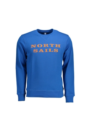 Blue Cotton Men Sweater - XL