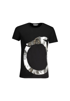 Black Cotton T-Shirt - M