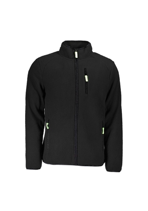 Black Polyester Men Sweater - XL