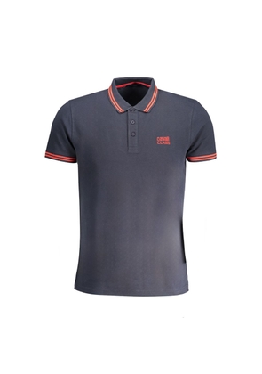 Blue Cotton Polo Shirt - L