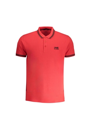 Red Cotton Polo Shirt - L