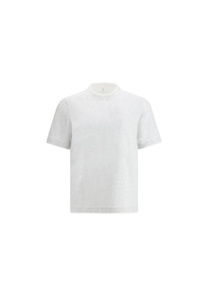 Brunello Cucinelli Gray Cotton T-Shirt - XS
