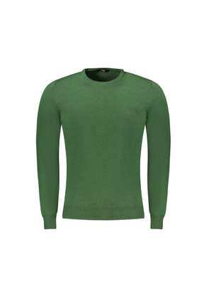 Green Viscose Men Sweater - L