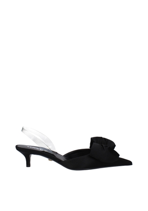 Black Satin Sandal - EU37/US7
