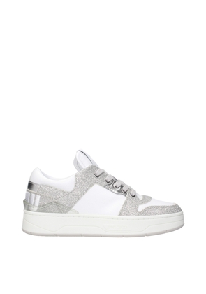 Jimmy Choo White Leather Low Tops - EU37.5/US7.5