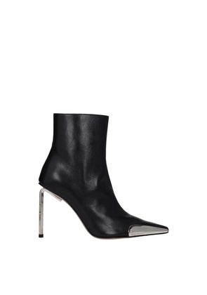 Black Leather Ankle Boots - EU38/US8