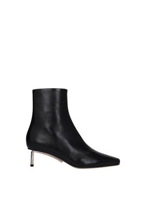 Black Leather Ankle Boots - EU40/US10