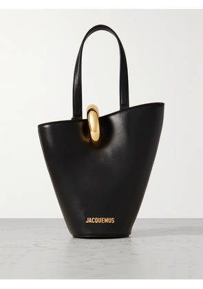 Jacquemus - The Bambola Small Embellished Asymmetric Leather Tote - Black - One size