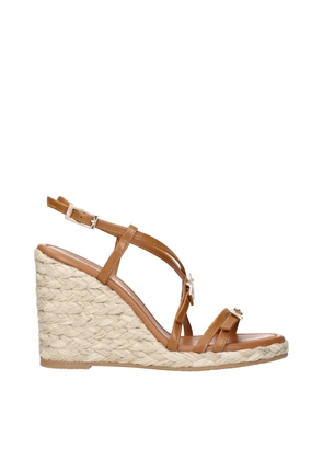 Brown Leather Wedges Sandals - EU40/US10
