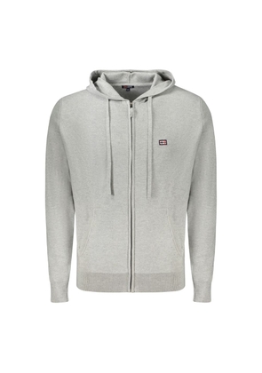 Gray Polyamide Men Cardigan - XL