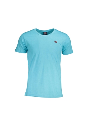 Blue Cotton Men T-Shirt - XL