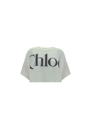 Chloé White Cotton T-Shirt - XS