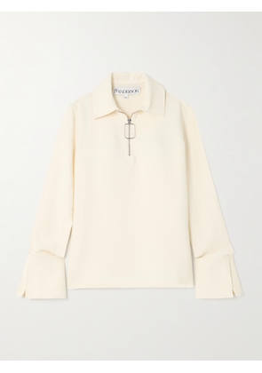 JW Anderson - Cloqué-jersey Top - Cream - UK 6,UK 8,UK 10,UK 12,UK 14