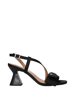 Ganni Black Fabric Stiletto Heels Sandals - EU41/US11