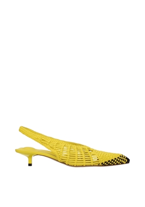 Jacquemus Yellow Leather Flat Sandals - EU37/US7