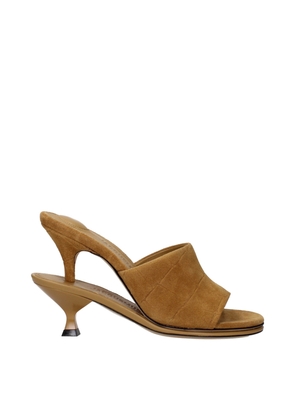 Jacquemus Brown Leather Stiletto Heels Sandals - EU37/US7