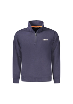 Napapijri Blue Cotton Men Sweater - XXL