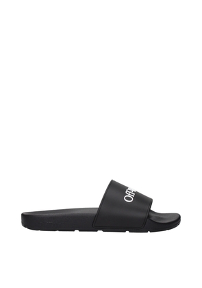 Off-White Black Cotton Slippers Sandals - EU40/US7
