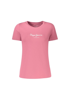 Pepe Jeans Pink Cotton T-Shirt - L