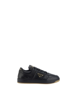 Prada Black Calf Leather Bos Taurus Low Top Sneakers - EU44/US11