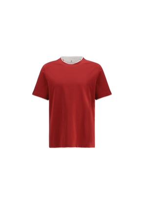 Brunello Cucinelli Red Cotton Clothing - M