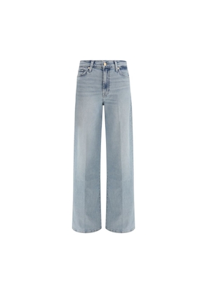 7FOR Light Blue Cotton Relaxed Fit Jeans - 30