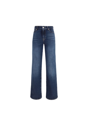7FOR Blue Cotton Bootcut Jeans - 27