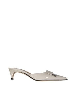 Sergio Rossi Beige Calfskin Mules - EU34.5/US4.5