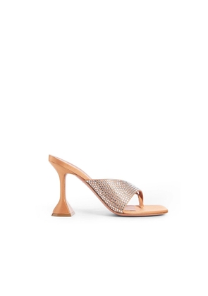 Amina Muaddi Orange Silk Mules - EU36.5/US6.5