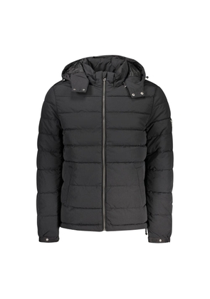 Guess Jeans Black Polyamide Full-Length Jacket - XL