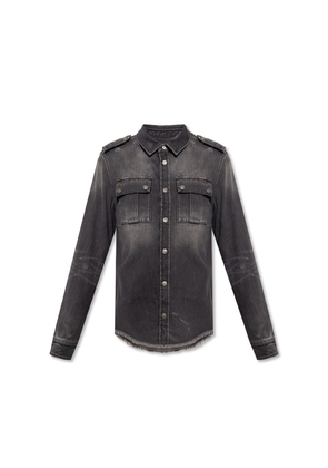 Balmain Black Denim Shirt - 40