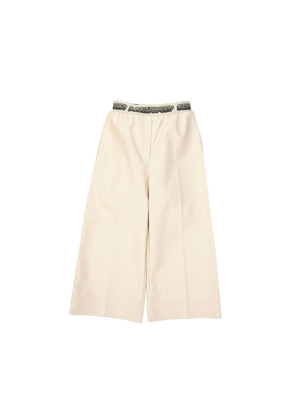 Stella McCartney Beige Viscose Cropped Pants - 38