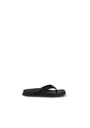 Pedro García Black Rubber Flat Sandals - EU40/US10