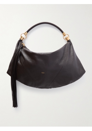 Chloé - Tasseled Leather Shoulder Bag - Brown - One size