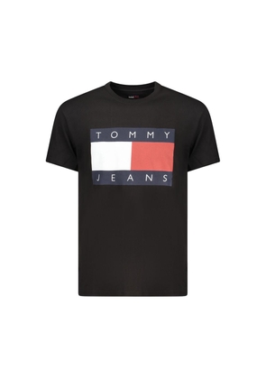 Tommy Hilfiger Black Cotton Men's T-Shirt - M
