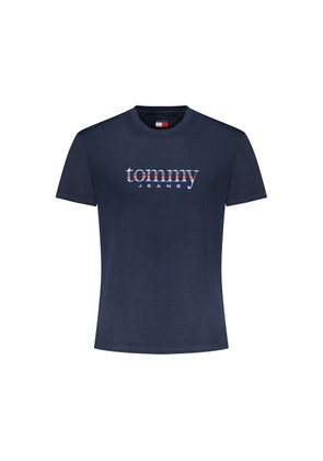 Tommy Hilfiger Blue Cotton Men T-Shirt - M