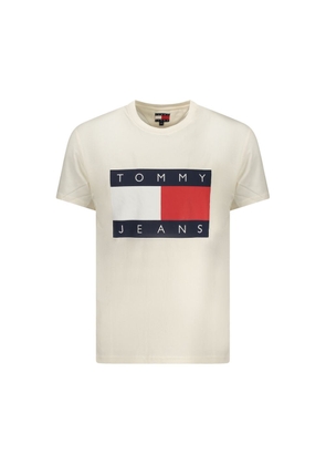Tommy Hilfiger White Cotton Men's T-Shirt - L
