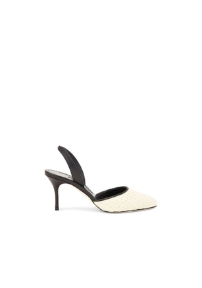 Manolo Blahnik Black Raffia Pumps - EU36.5/US6.5