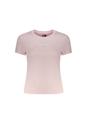 Tommy Hilfiger Pink Cotton T-Shirt - L