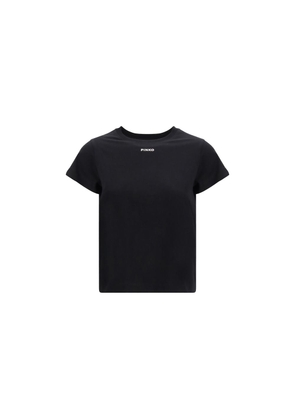 PINKO Black Cotton T-Shirt - M