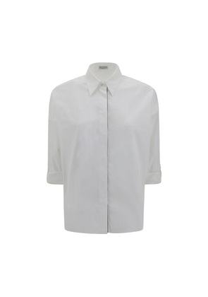 Brunello Cucinelli White Cotton Dress Shirt - M