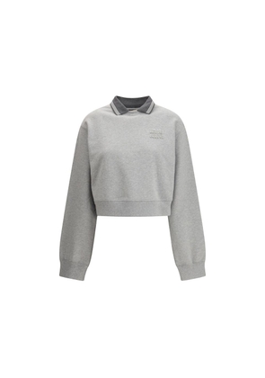 Miu Miu Gray Cotton Sweatshirt - S