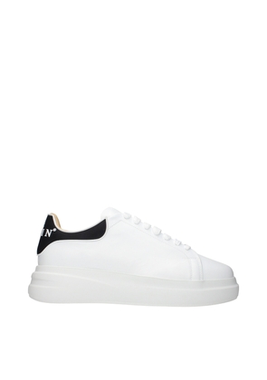 Philipp Plein White Leather Low Top Sneakers - EU45/US12