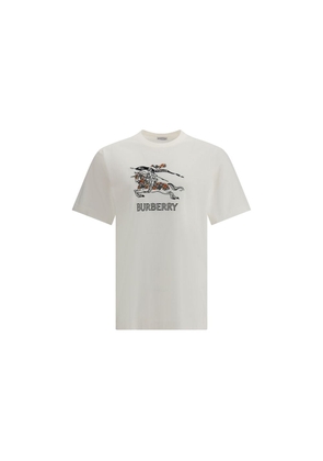 Burberry Cream Cotton T-Shirt - S