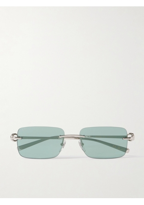 GUCCI EYEWEAR - Rimless Square-frame Silver-tone Sunglasses - One size