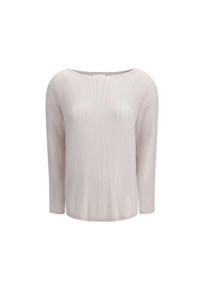 Allude White Cashmere Cashmere Sweater - XS