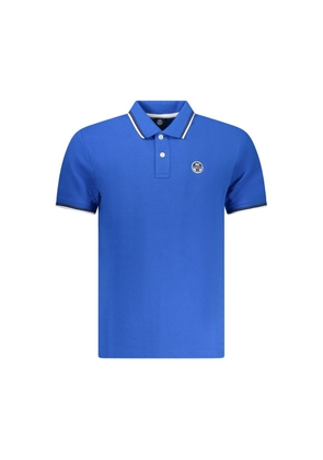 North Sails Blue Cotton Men Polo Shirt - M