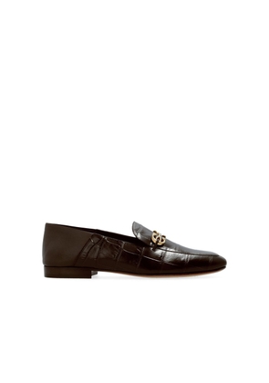 Salvatore Ferragamo Brown Calfskin Slip-On Loafers - EU37.5/US7.5