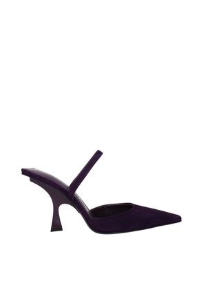 The Attico Purple Leather Stiletto Heel Sandals - EU36.5/US6.5